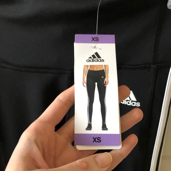 adidas ladies' 3 stripe tight - Picture 1 of 5